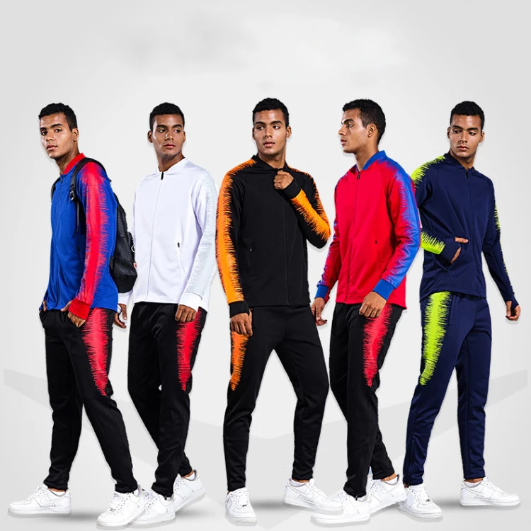Wholesale Running Wear Zipper Jacket And Jogger Pant Athletic Men Tracksuit Sets