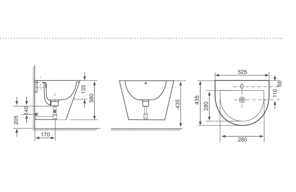 2022 Factory Hot Sales Ceramic Wall hung Luxury Ceramic Bathroom Wash Basin