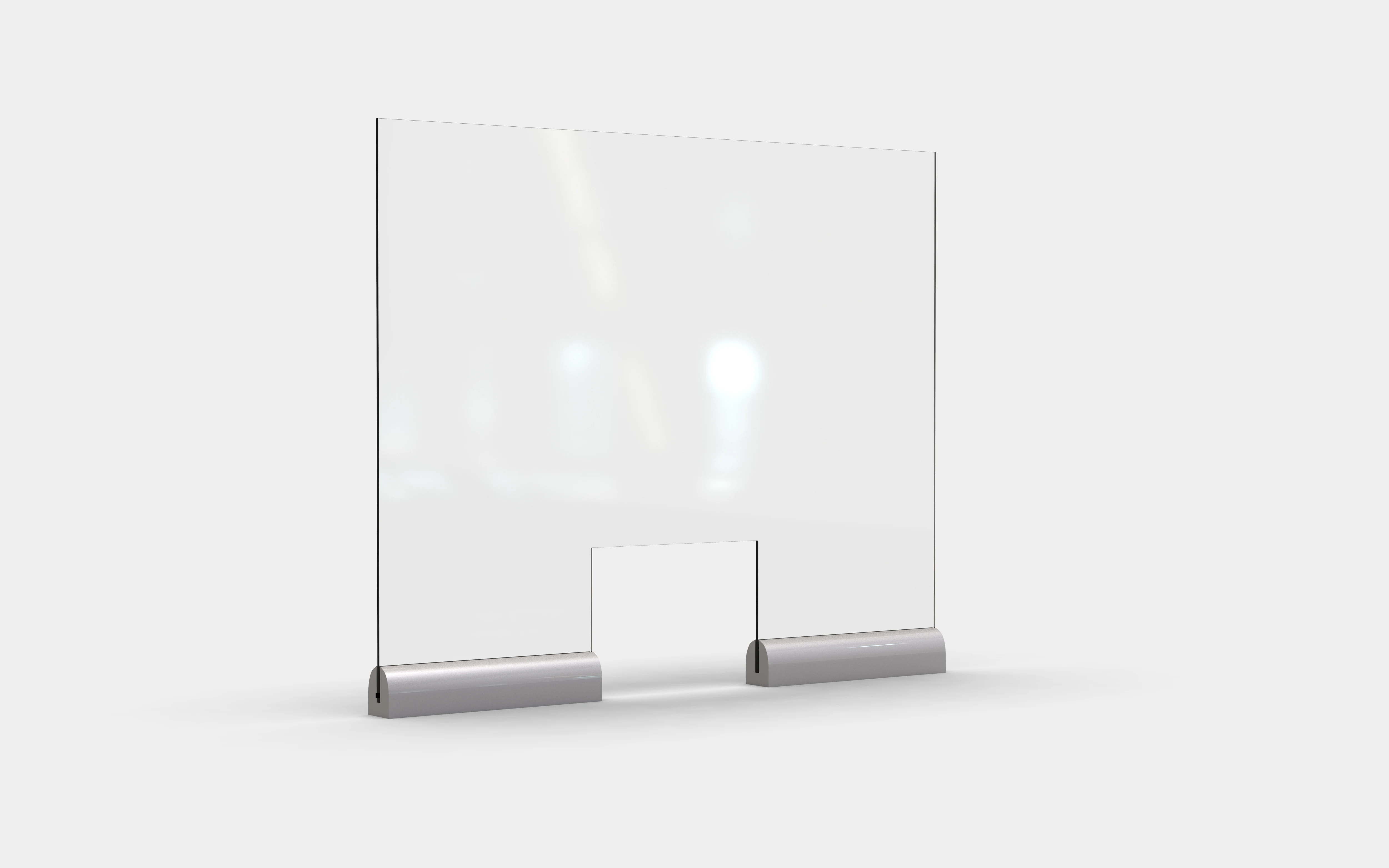 Transparent acrylic free standing sneeze guard plexiglass for cashier