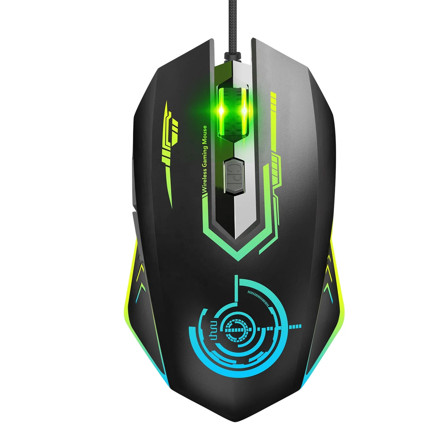 UHURU WM-02Z Wireless Mouse 2.4G Wireless Rechargeable Mouse with 6 Programmable Buttons 5 Adjustable Levels