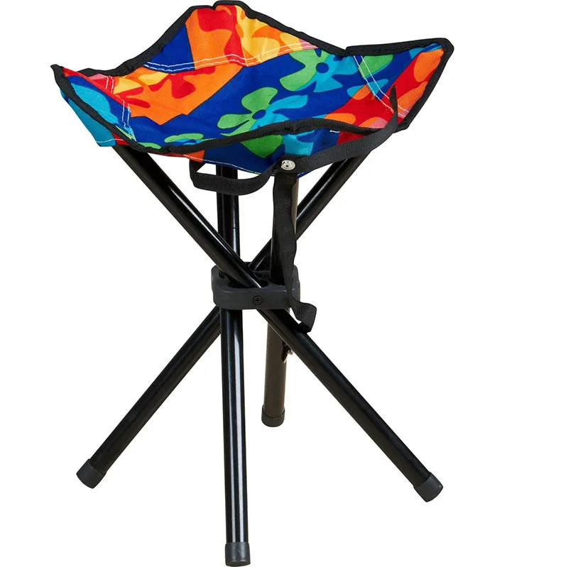 Leisure outdoor custom Portable Folding Beach Chair Leisure Tourism Camping Picnic Beach Barbecue folding four footstool