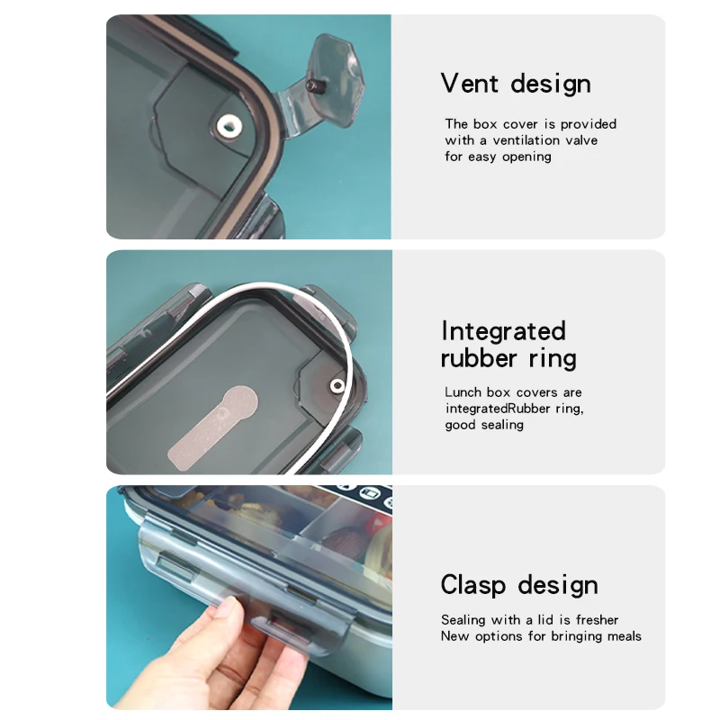 Kitchen Crisper Refrigerator Food Fresh-keeping Polypropylene Plastic Portable Lunch Box