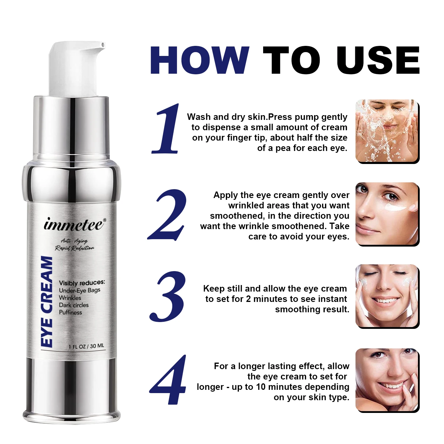 Hot selling Factory Outlet Immetee Anti Aging Eye Cream Vitamin C Eye Cream Lift Firm Brightening Anti-Wrinkle Eyes Care