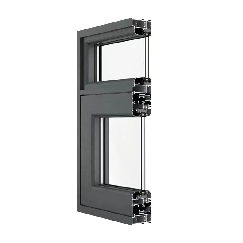 French Style Residential PVC Windows Double Pane Window uPVC Casement Window
