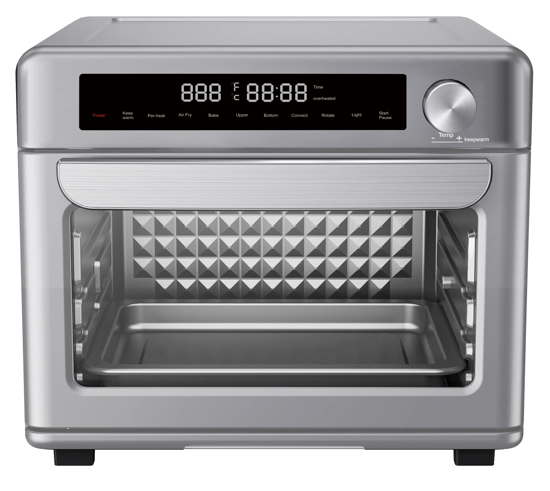 digital touchscreen air fryer toaster oven smart hot air circulation convection CE/ CB/ Rohs/ GS /LFGB/ ETL/ REACH