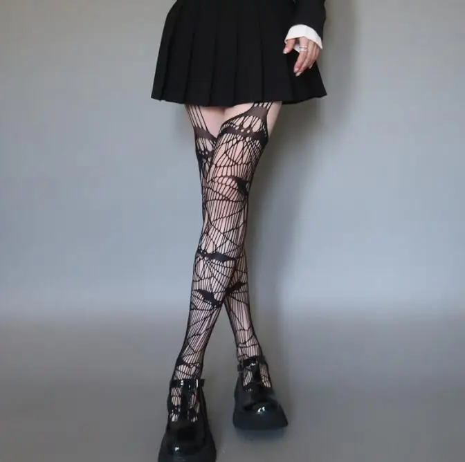 New pantyhose suspender stockings bat long tube pantyhose animal models hot sale ladies fishnet socks