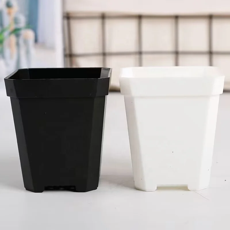 Factory wholesale colorful cheap price plastic garden nursery seedling square flower pot