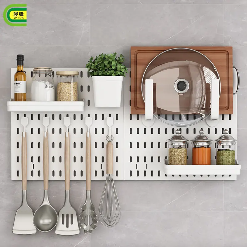Wall Mount Hanging hook Office Pegboard Plastic Display Pegboard With Holder Pegboard Hook