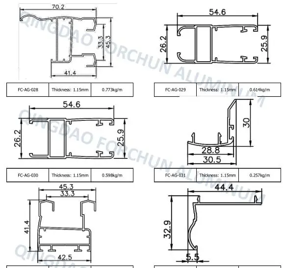 China Aluminium Factory Aluminium Extrusion Profiles For Algeria Window And Door