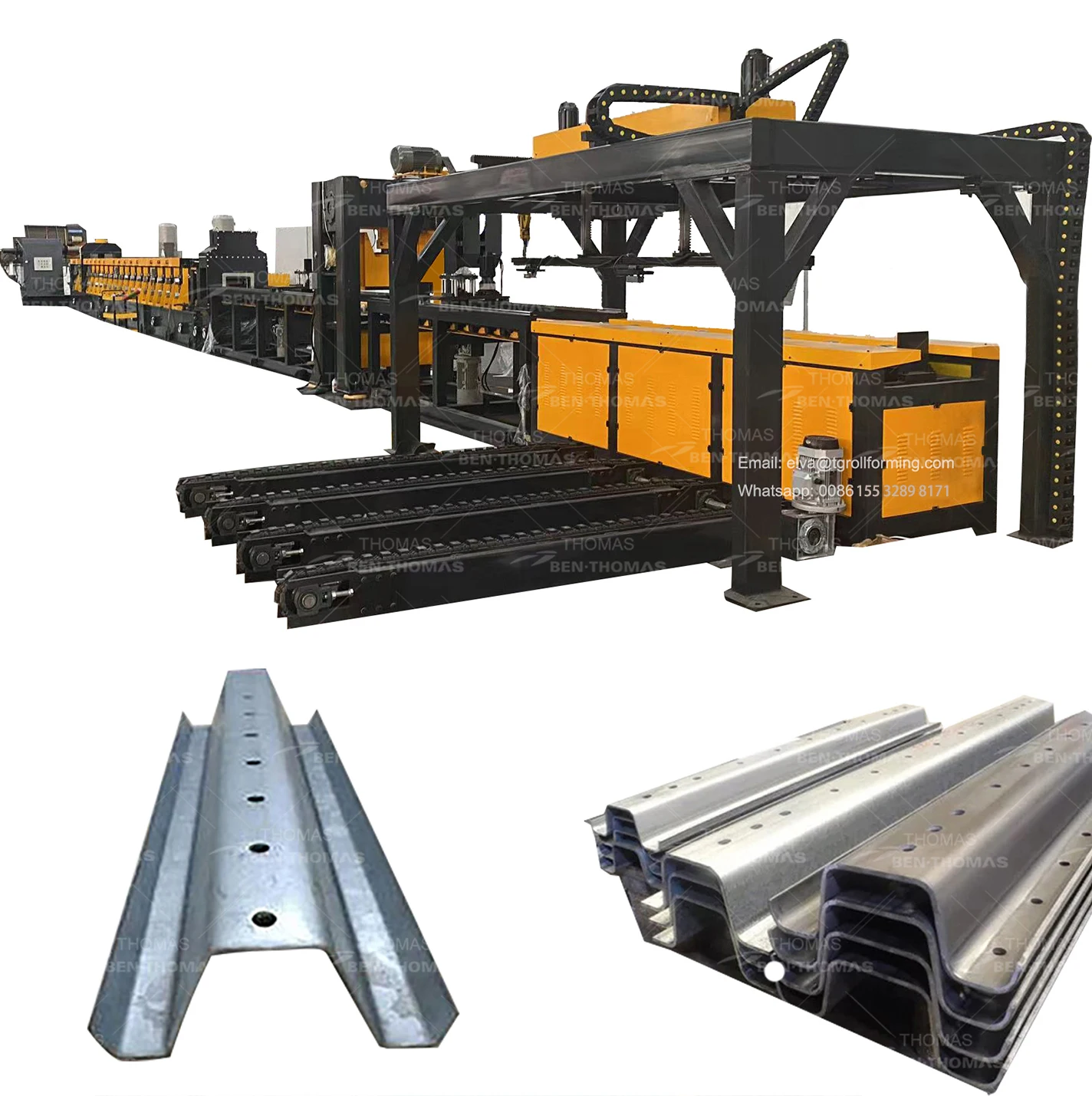 silo stiffener forming machine / Omega Channel Machine U Z C shaped Purline Processing Machine Automatic High Speed