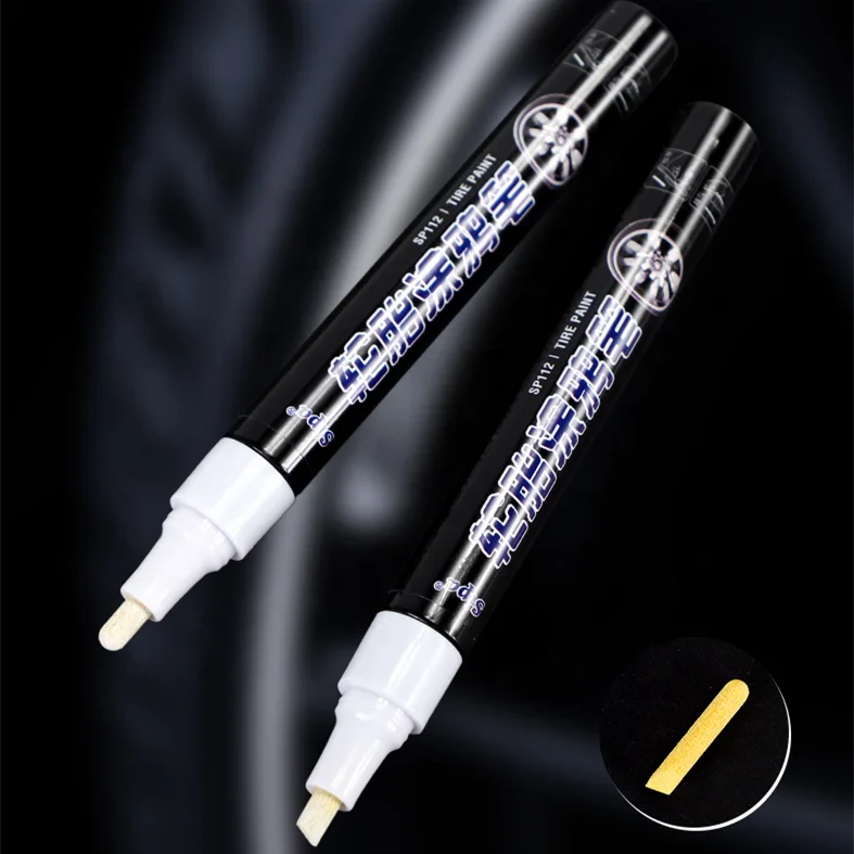 Автомобильный белый Перманентный маркер для декоративной краски автомобильных шин