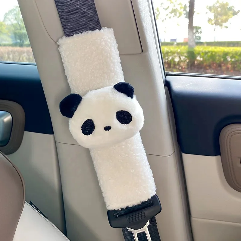 1pc Cute Cartoon Toy Animal Car Seatbelt Cover Seat Belt Harness Cushion Auto Shoulder Strap Protector Pad for Children/ Kids
