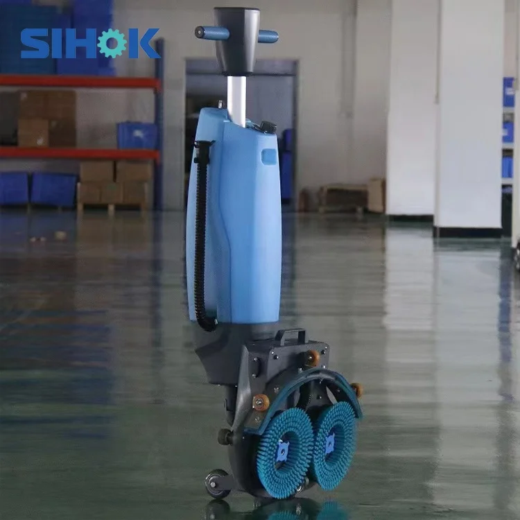 Wholesale price mini hotels tile hard floor machine dual brush hand push floor washing machine automatic floor cleaning machine