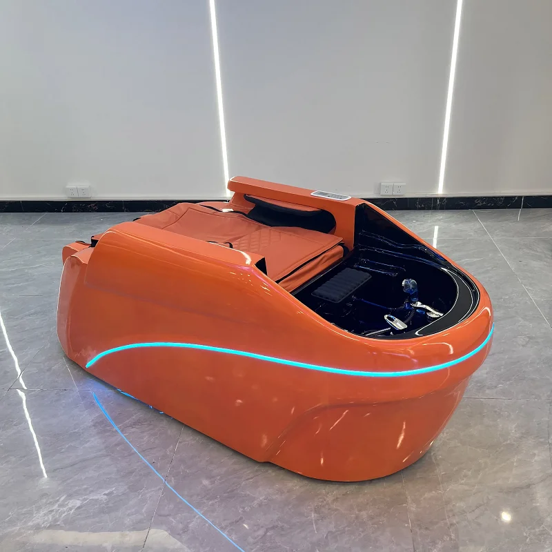 Luxury Multifunctional Salon Hair Spa Chair with Automatic Shampoo Massage Thai Steam Bowl Washing Head Bed Therapy