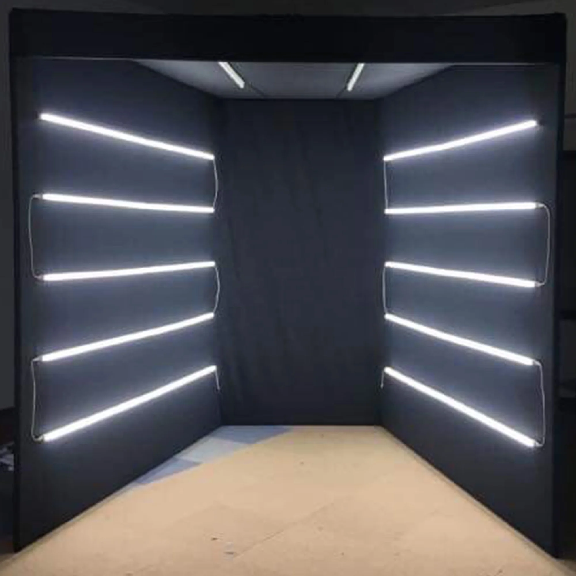 Portable Fabric 360 Vogue Photo Booth Enclosure with Flash RGB LED Lights for Studio Party Event