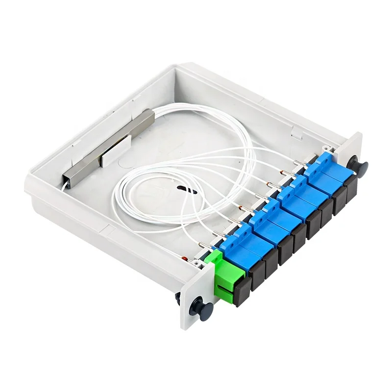
China ZKP SC/UPC 1X8 Fiber Optic PLC Splitter Inset Type LGX fiber optic splitter 