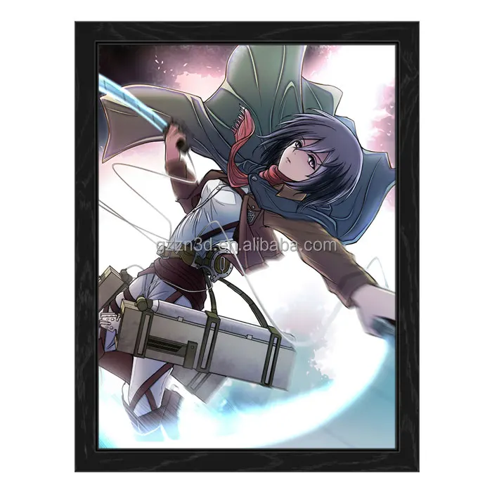 PET Stock  lenticular 3d anime poster for home decoration