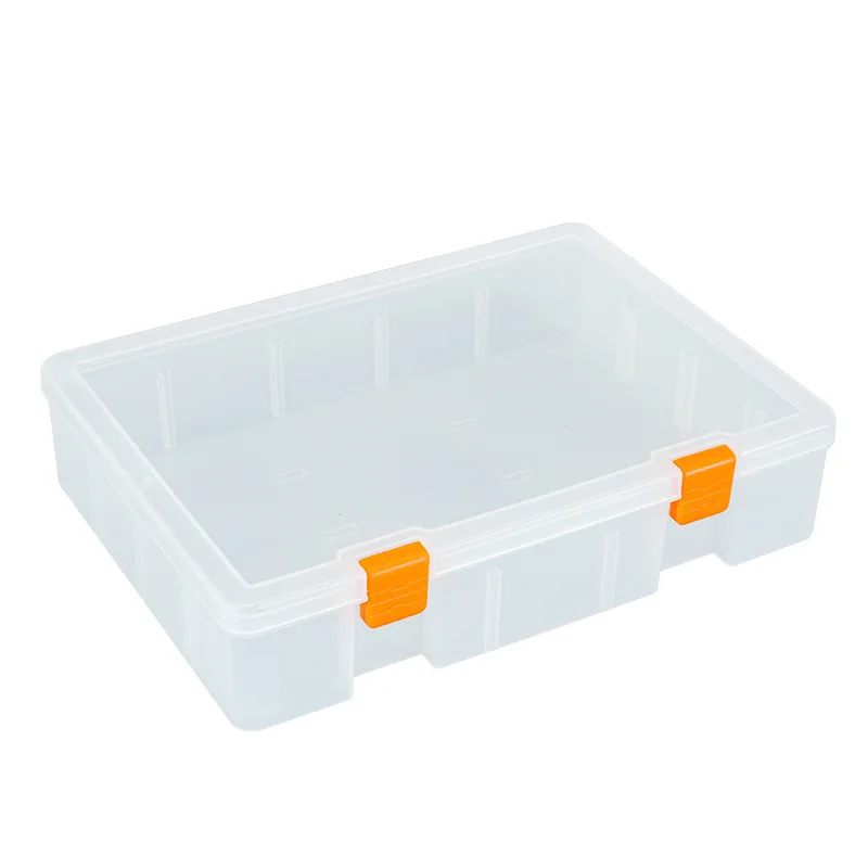 plastic storage box double buckle transparent  Jewelry tool box Plastic large electronic components Finishing box