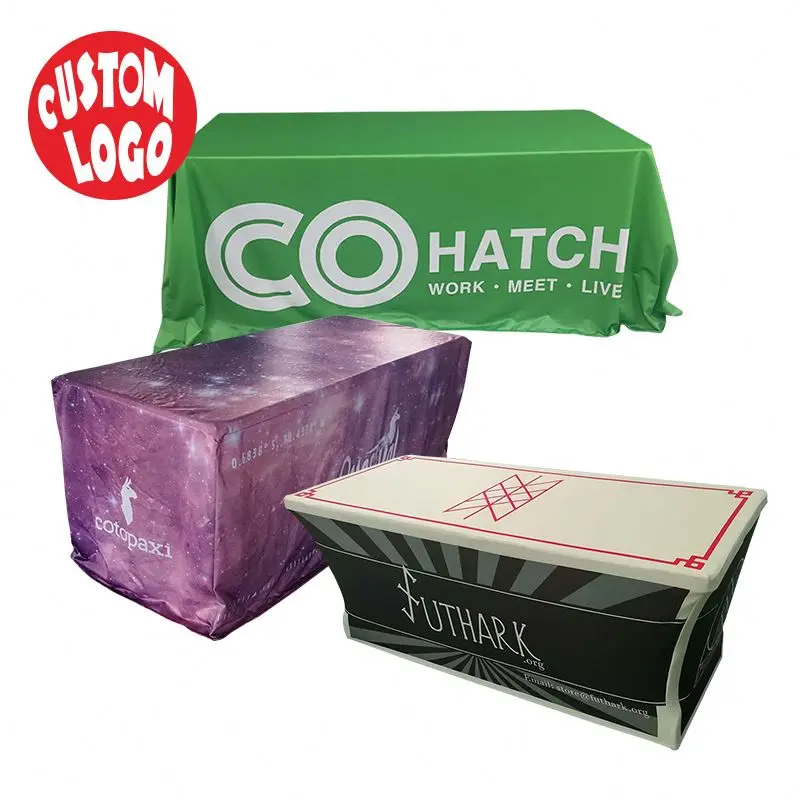 Wholesale Custom Tablecloths Trade Show Table Throw Fitted Table Cloths Linen