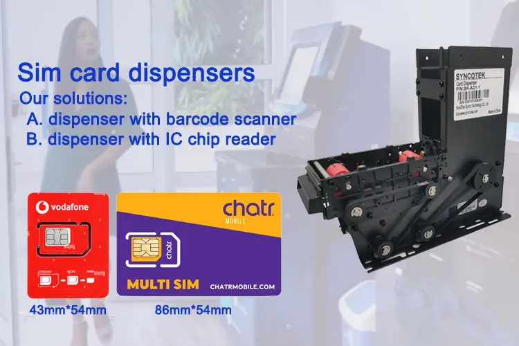 Sim card dispenser kiosk