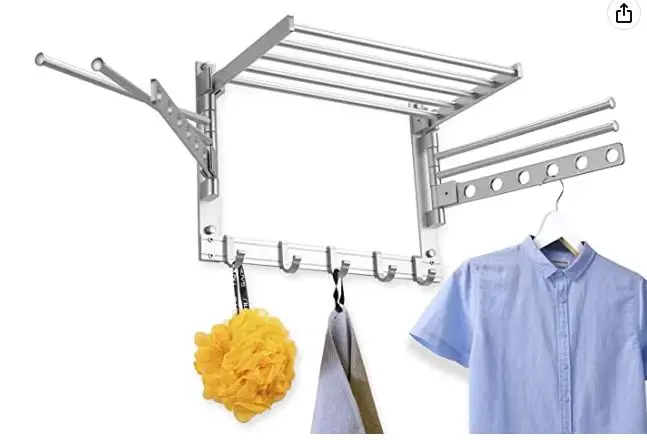 towel rack Chrome Plated Wall Mount bathroom modern towel racks double wall mounted bars set