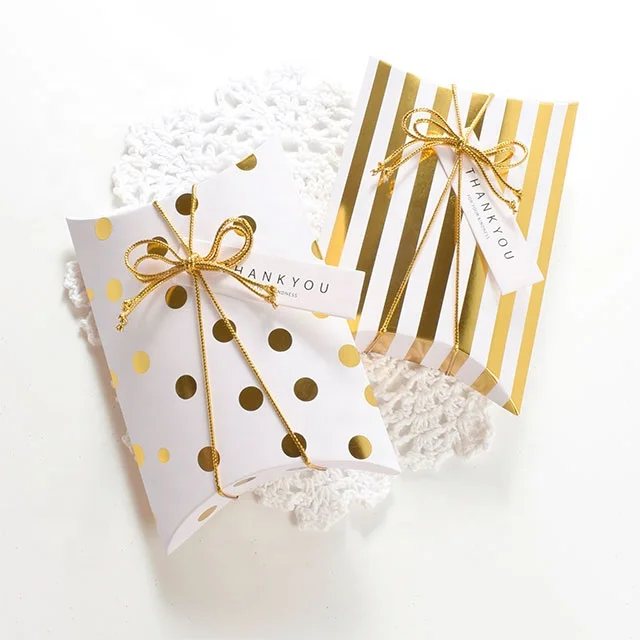 Party Pillow Favors Box Small Candy Box Candy Treat Gift Boxes for Wedding Baby Shower Birthday Party Favors Supplies