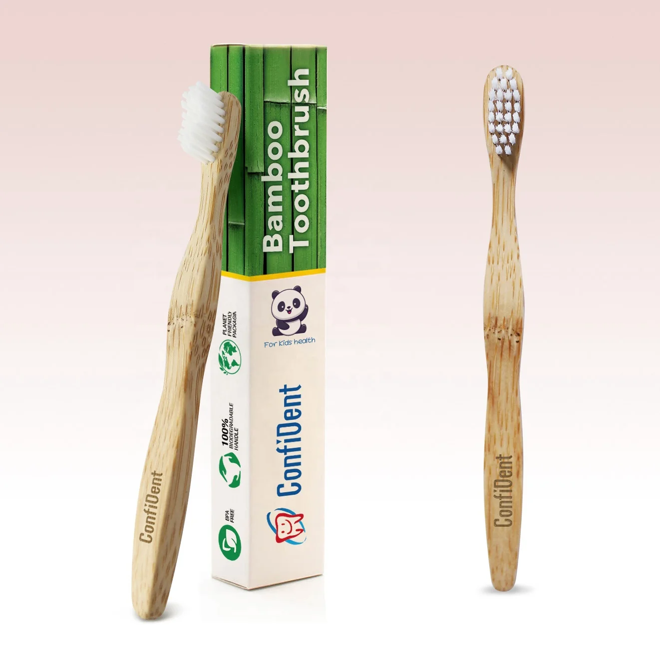Wholesale eco friendly customized colored pack white soft bristles bamboo toothbrush with case