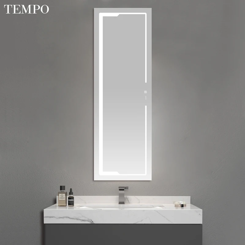 Wholesale Rectangle Frameless Led Makeup Mirror Full Length Mirror Makeup Light Led Mirror