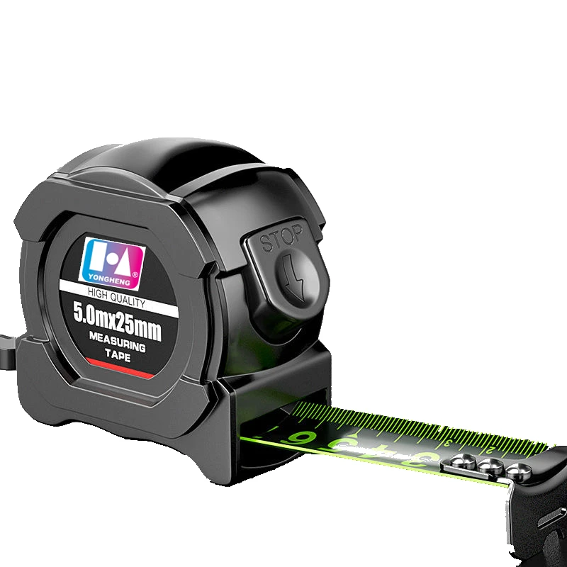 Factory popular self-locking  green tape measuring tapes retractable steel auto lock tape measure