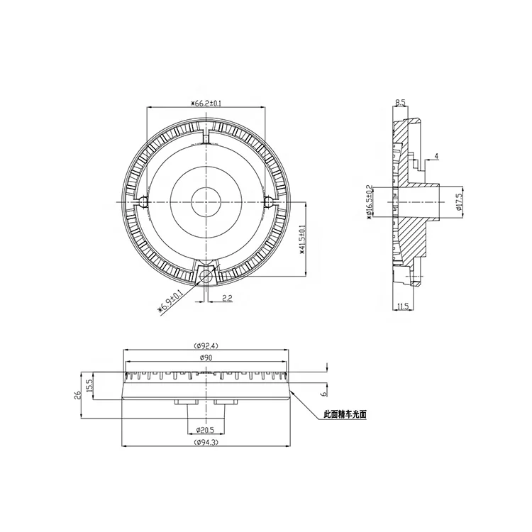 parts gas stove burner 2 part
