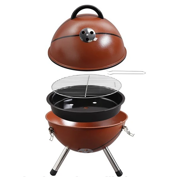High quality Safe Tripod design Portable Basketball shaped barbecue stove outdoor BBQ Charcoal Grill