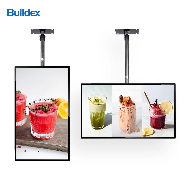 Bulldex 43 Inch Hanging Transparent LCD Screen Ultra Thin Advertising Video Display Player Signage Digital