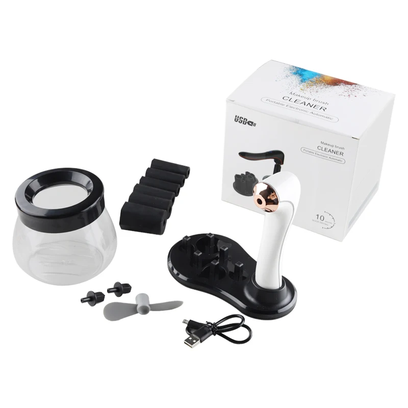 
USB Charging Style Dryer Set Silicone Cleaning Brush Machine 10 Seconds Dry Machine Electric Makeup Brush Cleaner 
