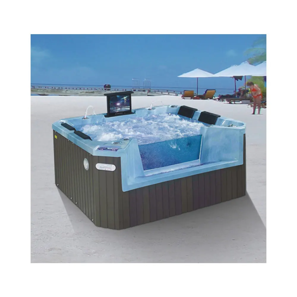 Hot Sell H-5530 5 People Backyard Massage Hydropool Therapy Relaxing Hot-tub Physical Bathtub Outdoor