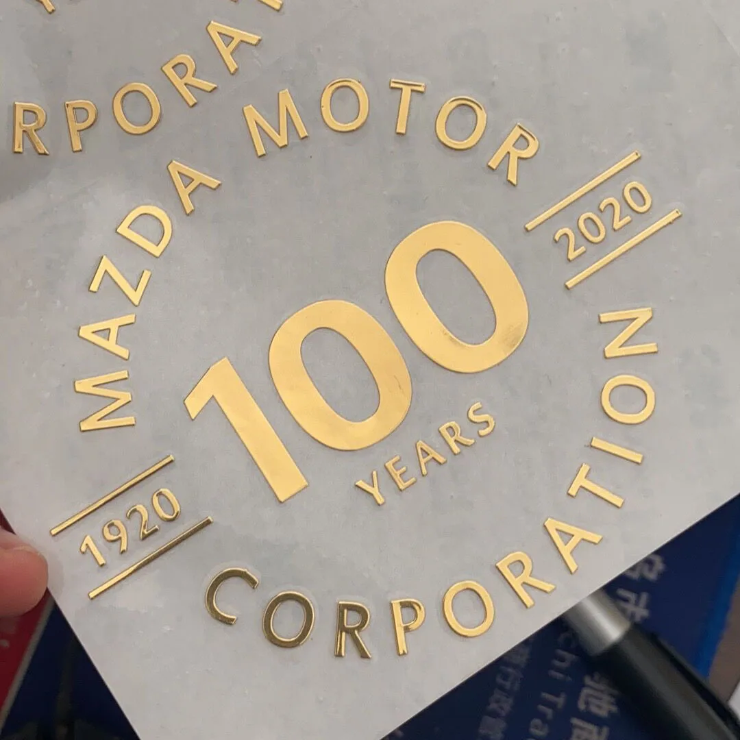 Custom Individual Logo Adhesive Electroforming Foil Metal Transfer Car Sticker