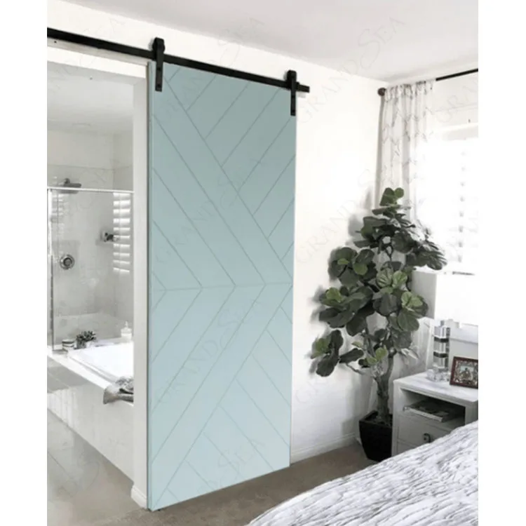 Grandsea European Farm Design Barn Door Indoor Hanging Sliding Door High Quality Interior Partition Solid Wood Barn Door