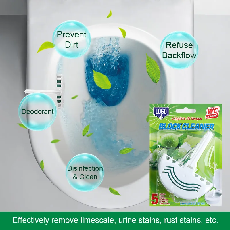 Long Lasting Natural Fragrance Automatic Toilet Bowl Cleaner Wc Detergent Hanging Toilet Rim Block
