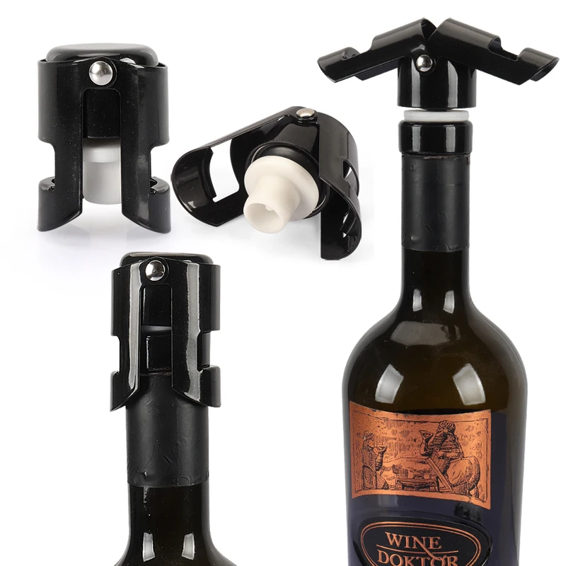 ZBPASL-High quality Stainless Steel Gold Vacuum Sealed Wine Sparkling Stopper Champagne Bottle Stoppers