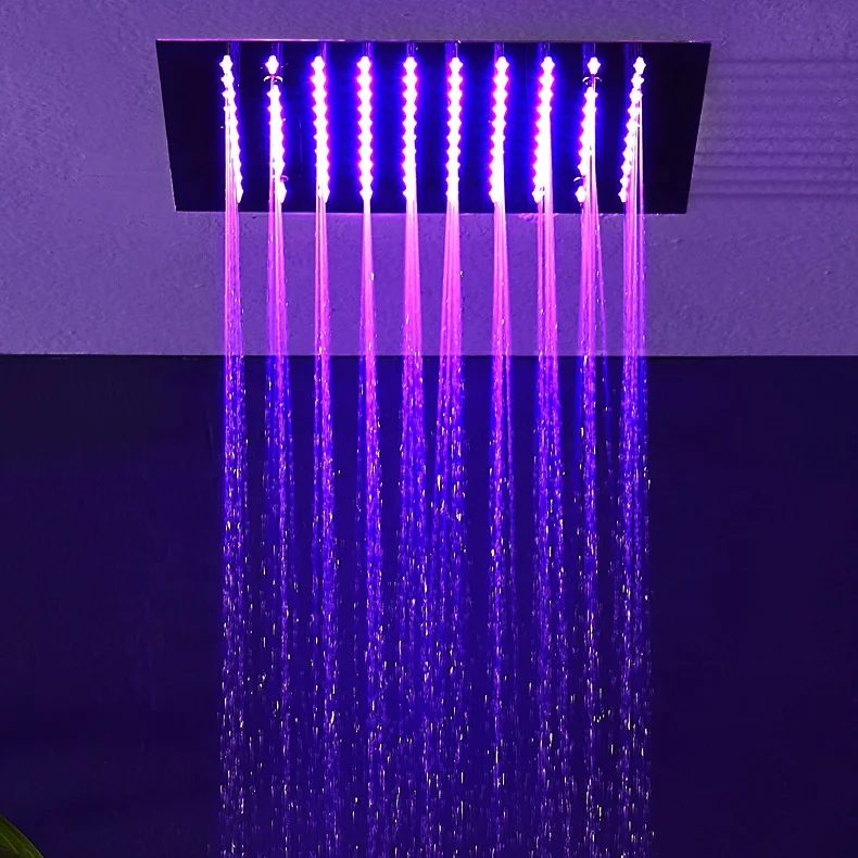 High Quality Wholesale Custom Cheap smart waterfall ceiling mounted   rain shower with led with high quality