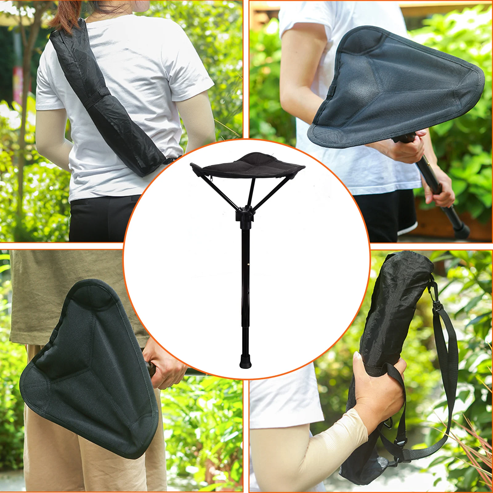 Line up portable rest stool Adjustable Telescopic Folding Stool portable High Single Leg Chair Outdoor Camping Chair