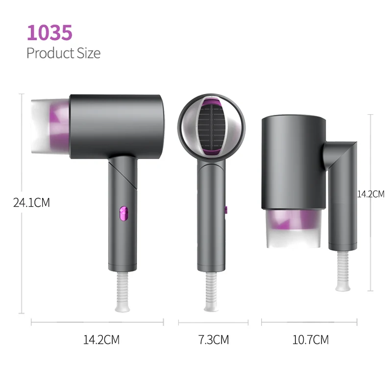 Новый дизайн, портативный фен для волос с двигателем постоянного тока