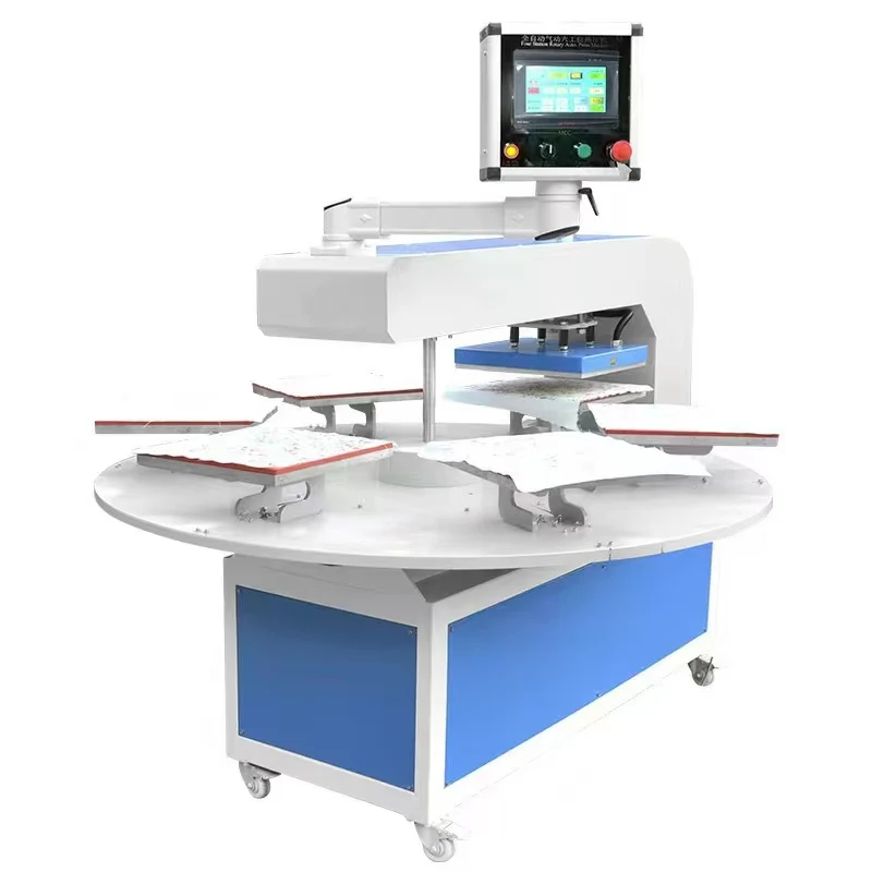 2024 New Best Selling Full Automatic Rotating Carousel 6 Platens Heat Transfer Machine For T Shirt robotic 6 station heat press
