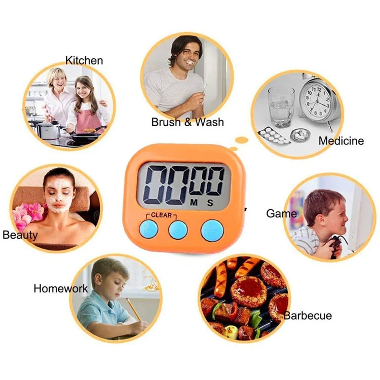 commercial Big Digits Loud Alarm Magnetic Backing Stand Cooking Timers  Digital Kitchen egg Timer