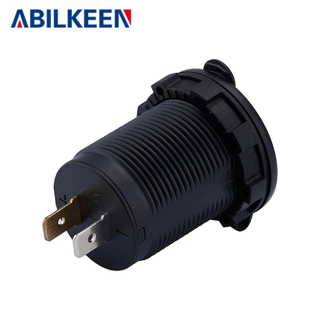 4.2A Double USB Panel Mount 12V 5V 1A 2.1A weatherproof power socket marine Electric Dual Twin USB Car Charger For Mobile Phone