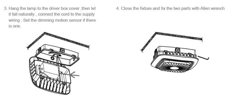 150w LED canopy light parking garage Installation Method Atlas