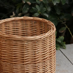 Wholesale bike basket bicycle basket rattan bicycle mini flower wicker bicycle basket