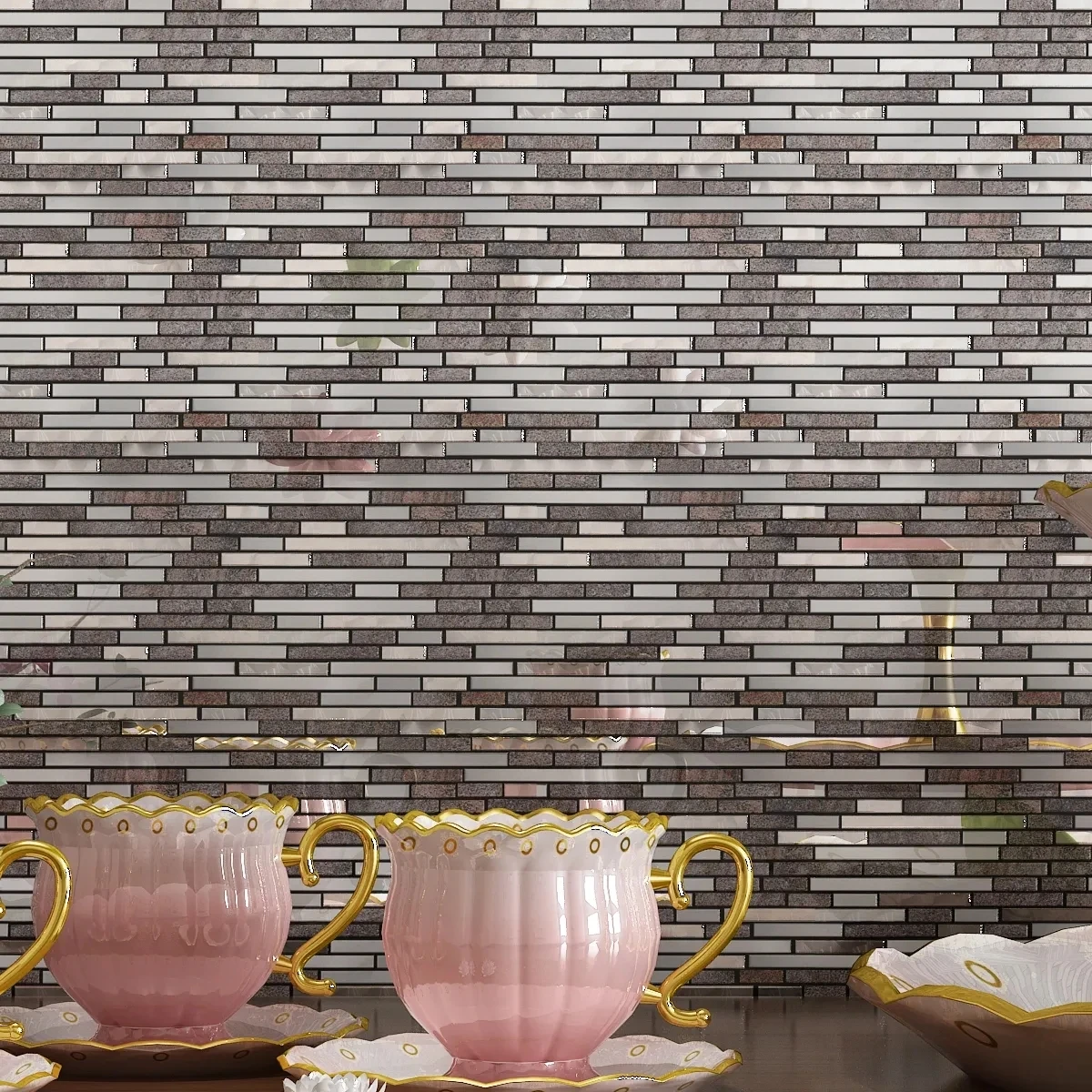 HZX Natural Stone Mosaic for Floor Indoor and Outdoor Travertine Tiles Mosaic Tiles for Floor and Bathroom