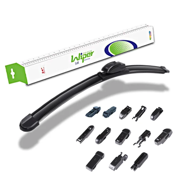 High Quality HY507 Car Windshield Wiper Blade Universal 13 Adapters Multifunctional Soft Silicone Compatible with Tesla Model Y