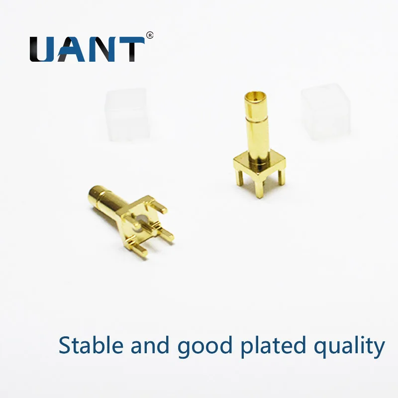 SMB male plug PCB straight mounted RF connector