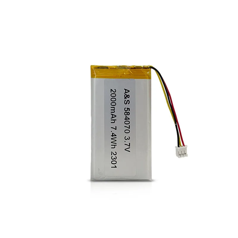 18 Years Manufacturer Walkie-talkie Battery 584070 3.7v 2000mah Rechargeable  Lithium Polymer Battery